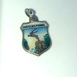 VTG 800 Silver Hirschsprung Mini Sheild Souvenir Charm for Charm Bracelet